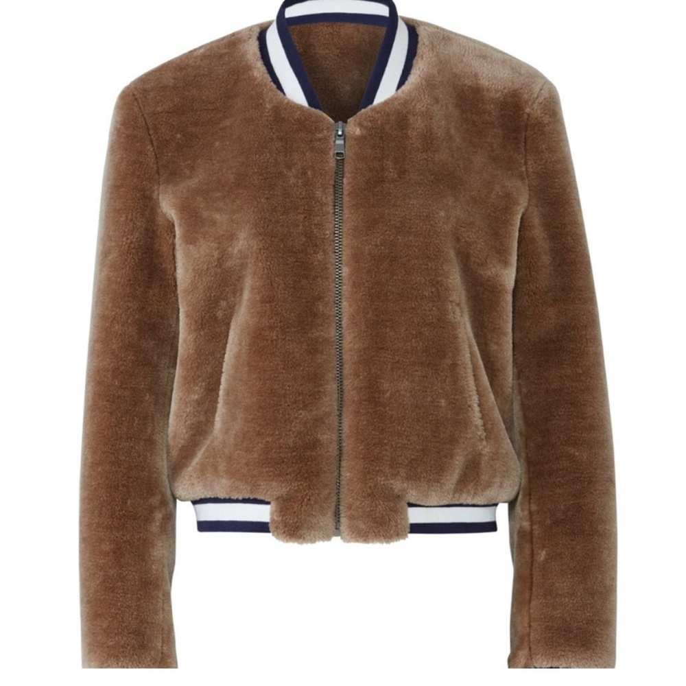 Joie Arleigh Bomber Jacket, Size L - Picture 2 of 11